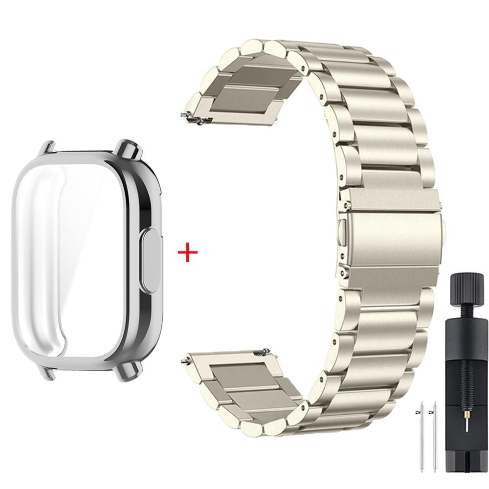 Case+Luxury Metal Strap For Redmi Watch 5 Active TPU Soft Case For Xiaomi Redmi Watch 5 Lite Stainless Steel Watchband Correa