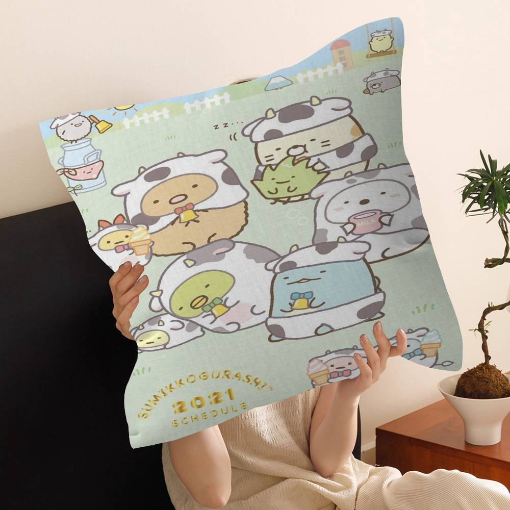 Japan Anime Sumikko Gurashi Personalized Picture Text Home Decorative Pillows Household Gifts 45x45cm