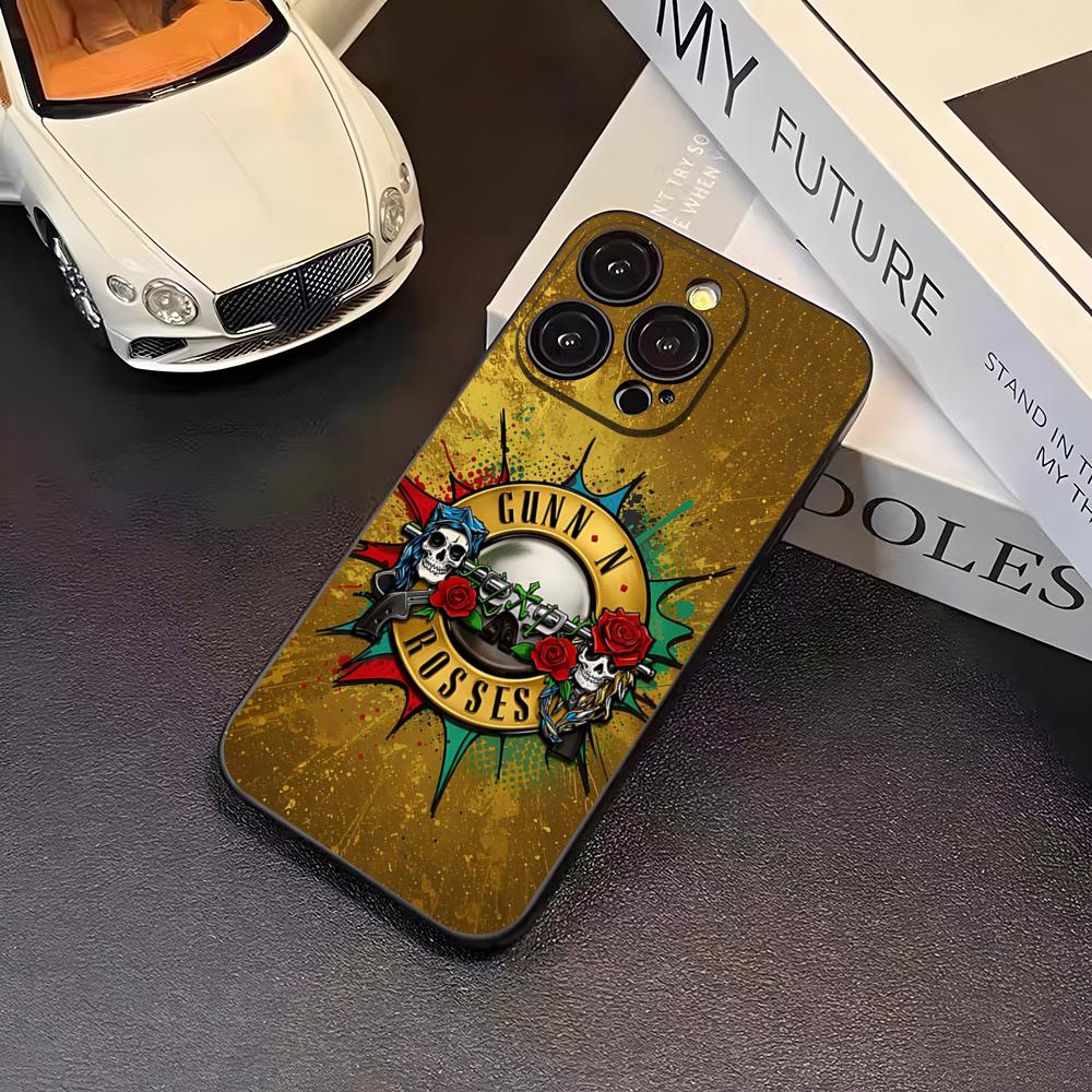 Band G-Guns N Roses Phone Case For 16 Pro Max Iphone 17 Pro Max 14 15 Plus 12 13 11 Pro Xr X Xs SE Back Cover