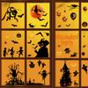 9 Sheets 72pcs Halloween Window Stickers Decals Halloween Decorations For Home Indoor Window Glass Door Wall Decor