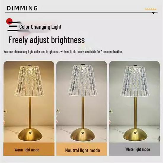 Retro LED Touch Table Lamp with USB Charging for Cafe and Bar Atmosphere