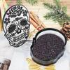 Skull Tray Epoxy Resin Mold Coaster Casting Silicone Mould for DIY Jewelry Box Resin Crafts Making Halloween Decorations