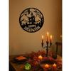 Spooky Metal Wall Art Halloween Witches Home Decor Gothic Hanging