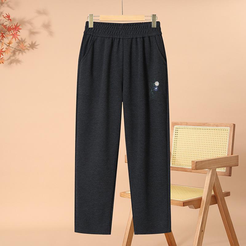 

Fashionable Elastic Waist Pants for Women Aged 40-60 - Simple Style, Perfect for Moms, 2026 4XL (130-150 jin)