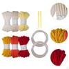 6 Pieces Knitted Yarn Bulky Yarns Crocheting Projects Elastic Arts with 2 Large Eye Neddle, Roll