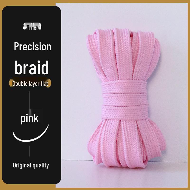 Mångsidiga platta skosnören för män och kvinnor - Original Svart, Vit, Färgglada, Rosa, Grå