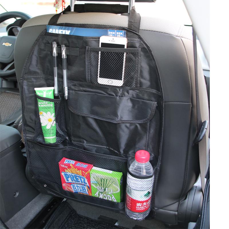 Car Seat Back Multi-Pocket Organizer, Polyester Oxford Cloth, Multi-functional Storage Bag