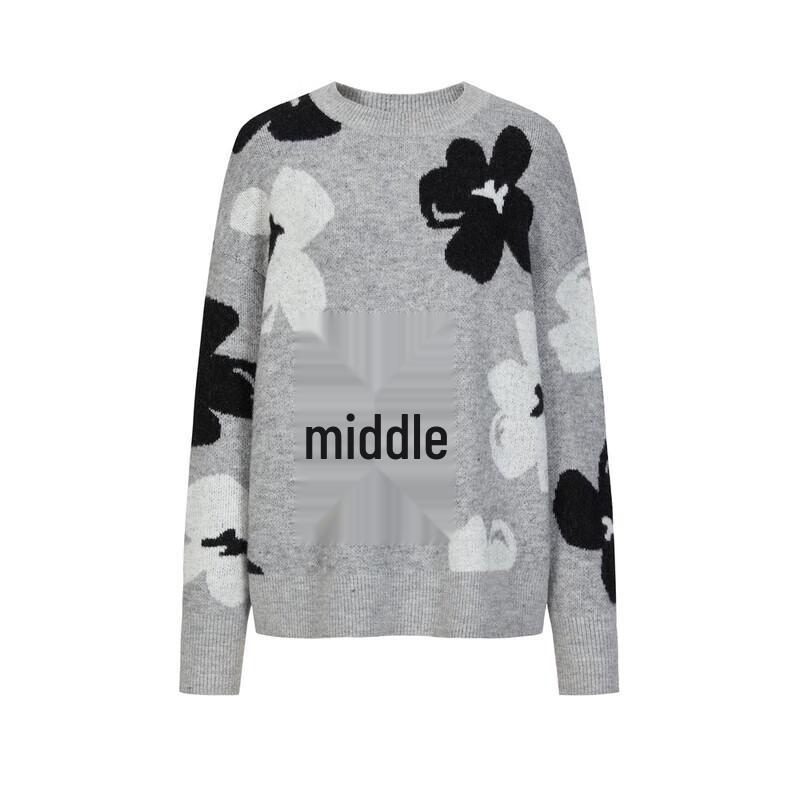 Jiu Zi Anna Kou Women's Relaxed Floral Knit Sweater