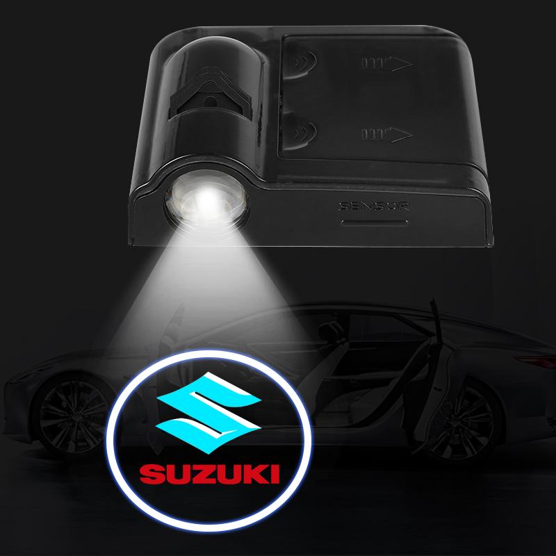 1/2pcs LED Car Door Courtesy Light Projector Welcome Lamp Car Badge For Suzuki Jimny Samurai Vitara Swift Baleno SX4 Ignis Alto Splash Swace