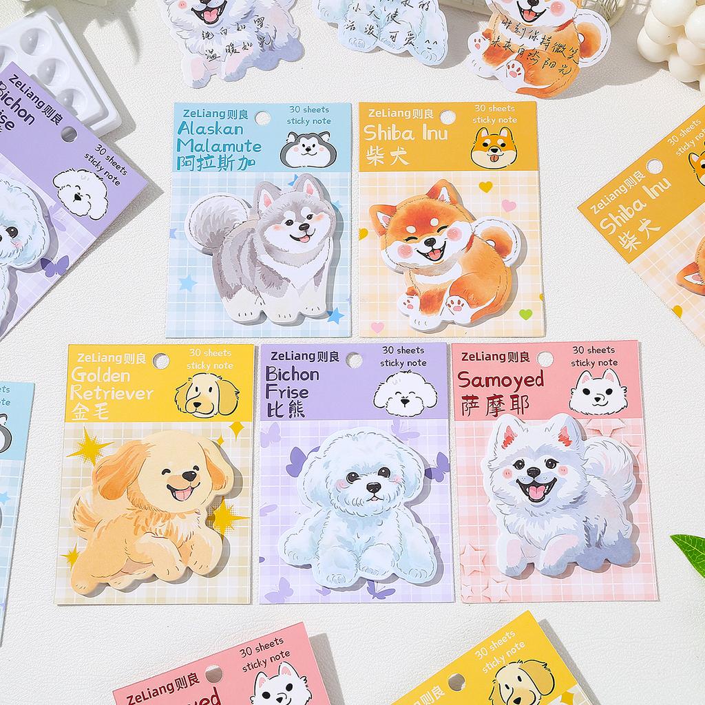 30sheets Original Cute Dog Interesting Post Notes, Sticky Notes, Office Note Messages Cute Note Pads, Study Funny Stickers Gift