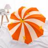 1PC Candy Swirl Automatic Folding Umbrella Portable Collapsible 8-Rib Umbrella for All Seasons, Casual Outdoor Accessory, A33