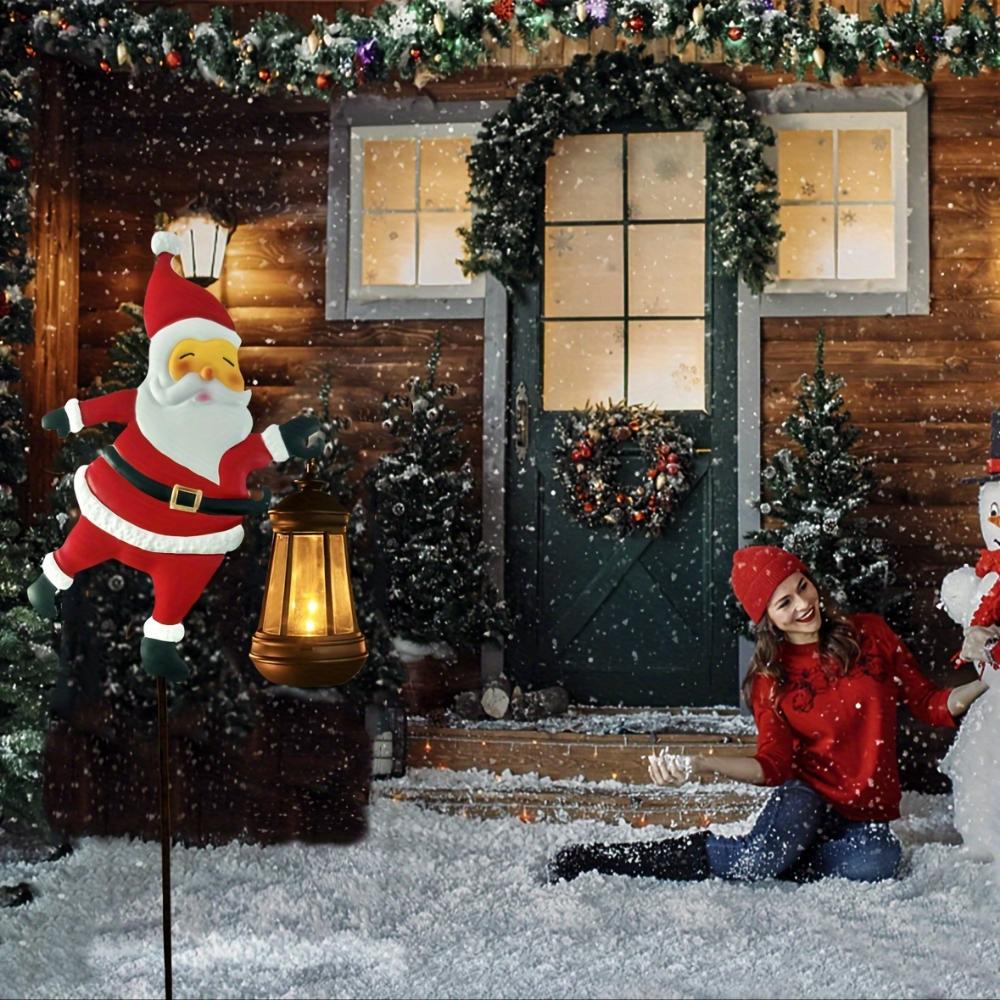 Solar Christmas Lights - IP44 Santa LED Garden Decoration,Garden, Lawn Lighting, Suitable for Outdoor,Suitable for Christmas and Halloween Decorations