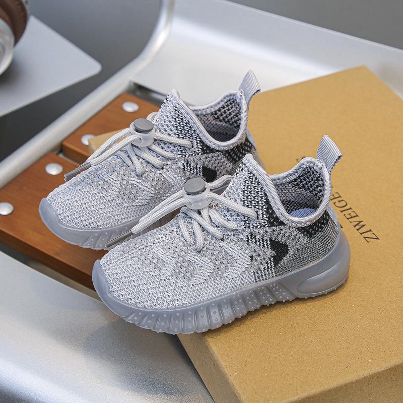 

Детские кокосовые туфли, мужские сетчатые туфли 2025 новые спортивные туфли для девочек, дышащие кроссовки из сетки с плетением «муха» для детей среднего и старшего возраста 25 темно-серого