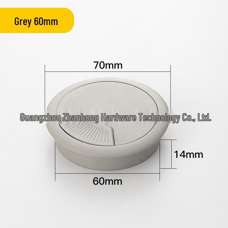 Round Desktop Cable Hole Cover for Wire Management (50, 53, 60mm)