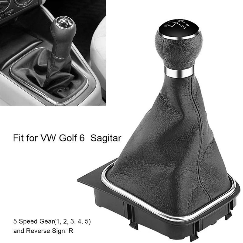 5-Speed Gear Shift Knob for Volkswagen Golf 6, MK5, MK6, Jetta 2005-2014, and Sagitar.