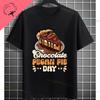 Unisex Funny Who Ate Half of The Chocolate Pecan Pie Graphic TShirt Round Neck 100 Cotton Shortsleeve Casual Outdoor Tshirt