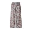 American Street Camo Joggers Loose Straight Leg Pants Men Women