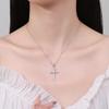 New Design Fashion 925 Sterling Silver Cross Cz Pendant Women Charm Jewelry