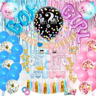 Gender Reveal Party Supplies Baby Set 36 Inch Balloons For Boys And Girls Gender Reveal Banner Decoration 