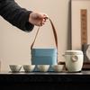 Ru Kiln Auspicious Dragon Portable Travel Tea Set
