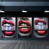 Sexy Woman Red Lips Money Rose Wall Art Posters Modern Home Living Room Bedroom Decorative Canvas Painting Picture Print Artwork