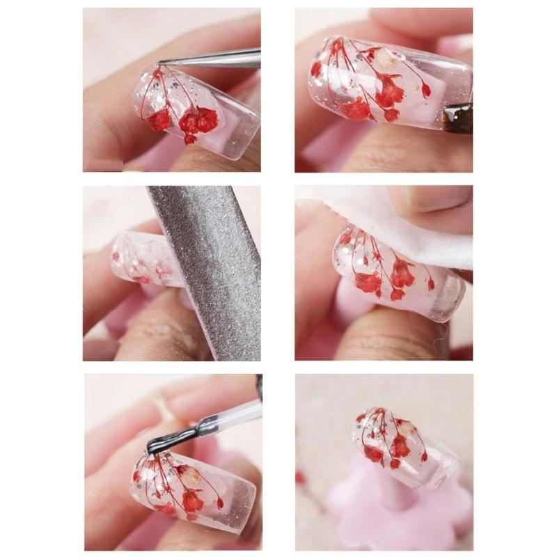 Assorted Color And Shape 3D Dried Flower For Creative Nail Designs Resin Art Projects Professional Salon Home DIY Use
