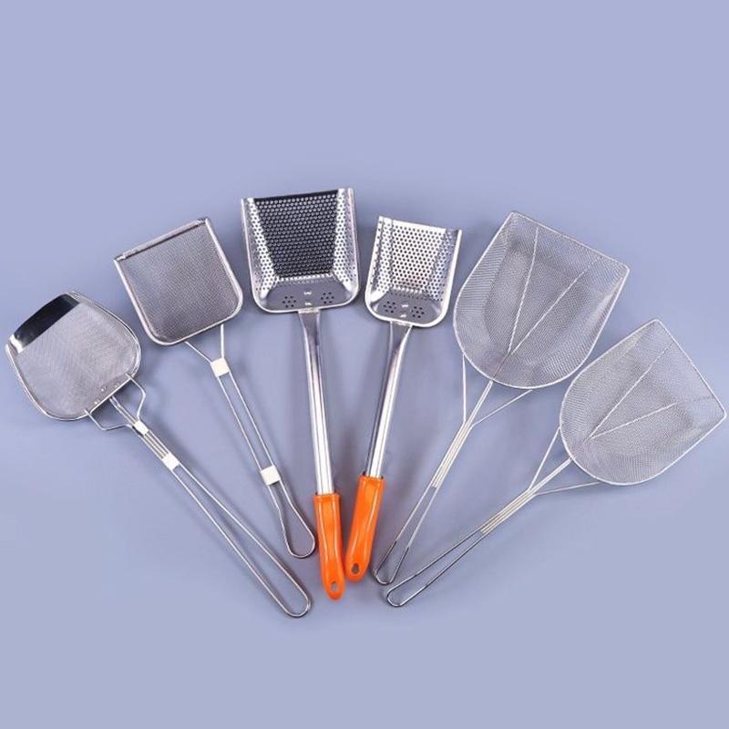 Stainless Steel Fryer Screen French Fries Frame Square Filter Net Encrypt Colander Strainers Shaped Frying Mesh Basket Strainer
