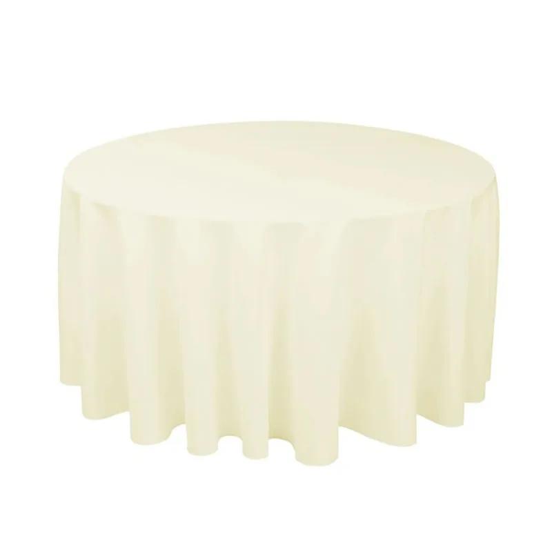 Polyester Round Tablecloth Stain and Wrinkle Resistant Cloth-Washable Table Cover For Dining Table,Buffet Parties and Camping