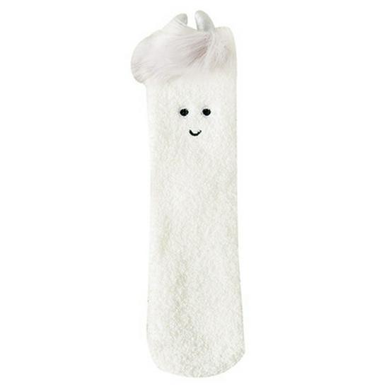 Women's Thick Coral Fleece Mid-Tube Socks: Warm, Non-Shedding, Solid Color – Perfect for Maternity and Floor Wear