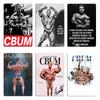 CBUM Chris Bumstead Fitness Art Bodybuilding Gym Motivation Metal Printing Customize Club Bar Wall Mural Kitchen Tin Sign Poster