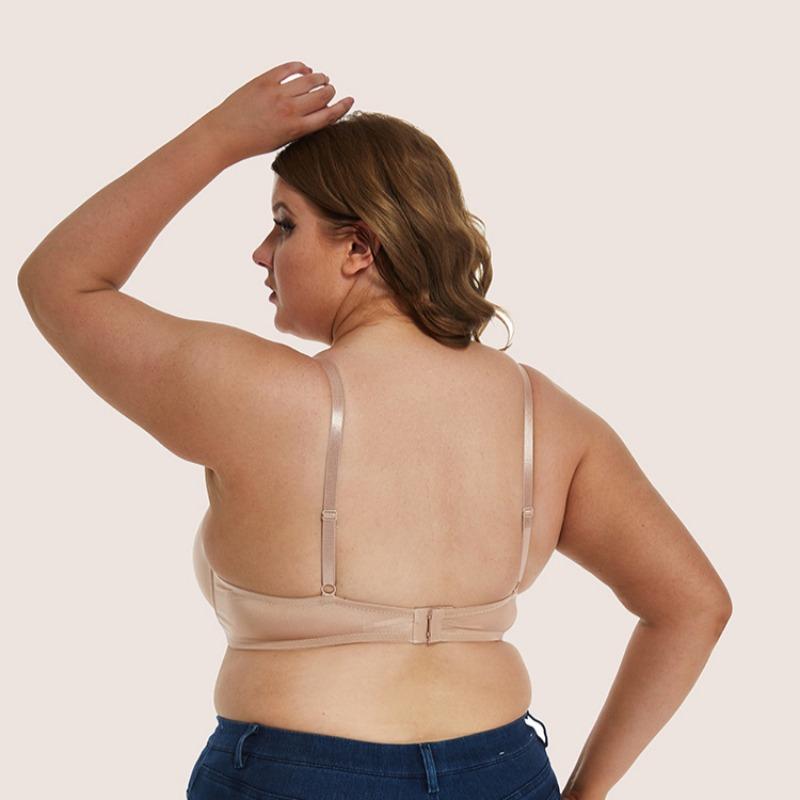 Large Size Smooth Bra Thin Cup Large Bust Small Underwear with Underwire Underwear