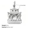 Luxury 3D Landmark Pendant Cocktail Glass Ornament