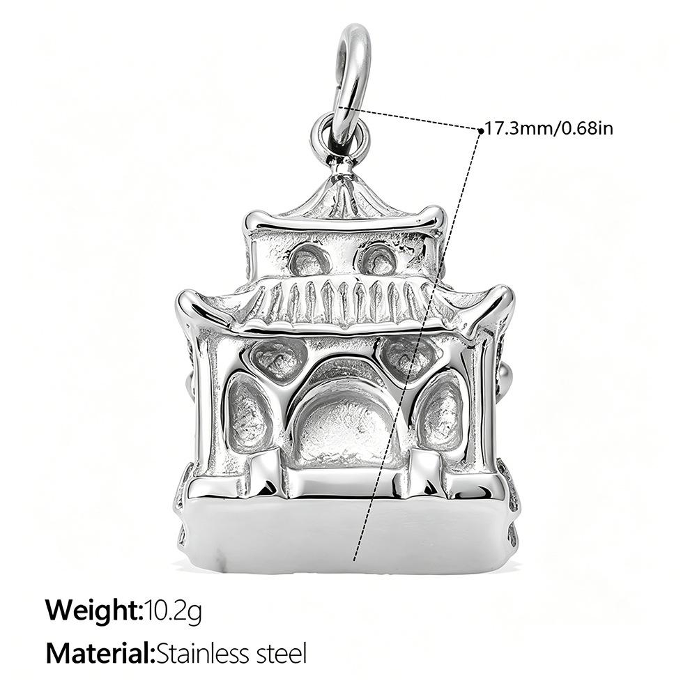 Luxury 3D Landmark Pendant Cocktail Glass Ornament