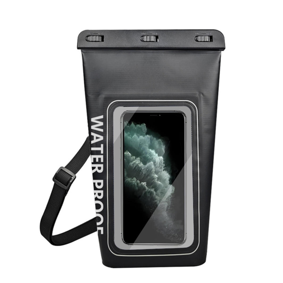 

2L Плавание ПВХ сухой мешок сенсорный экран открытый водонепроницаемый плечевой каяк сумки треккинг дрифтинг рафтинг серфинг лодка сумка 2L чёрный