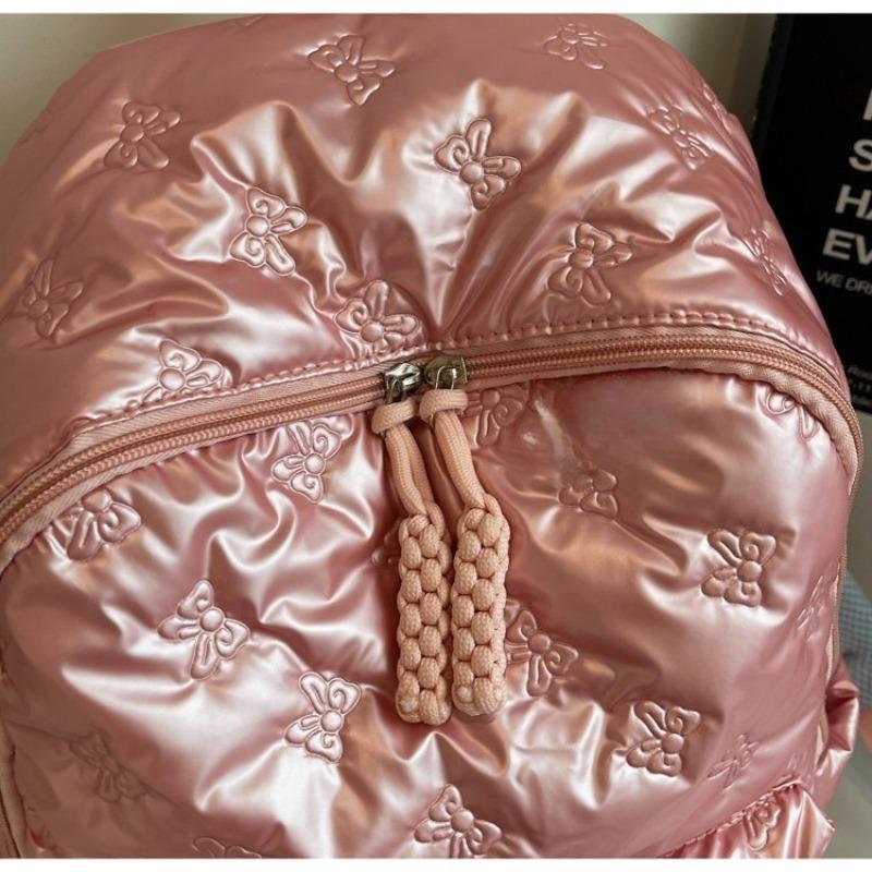 Quilted Backpack Casual Lightweight Daily Use Backpack for Women Fashion Quilted Design Ideal for School Commute Travel and Everyday Outings