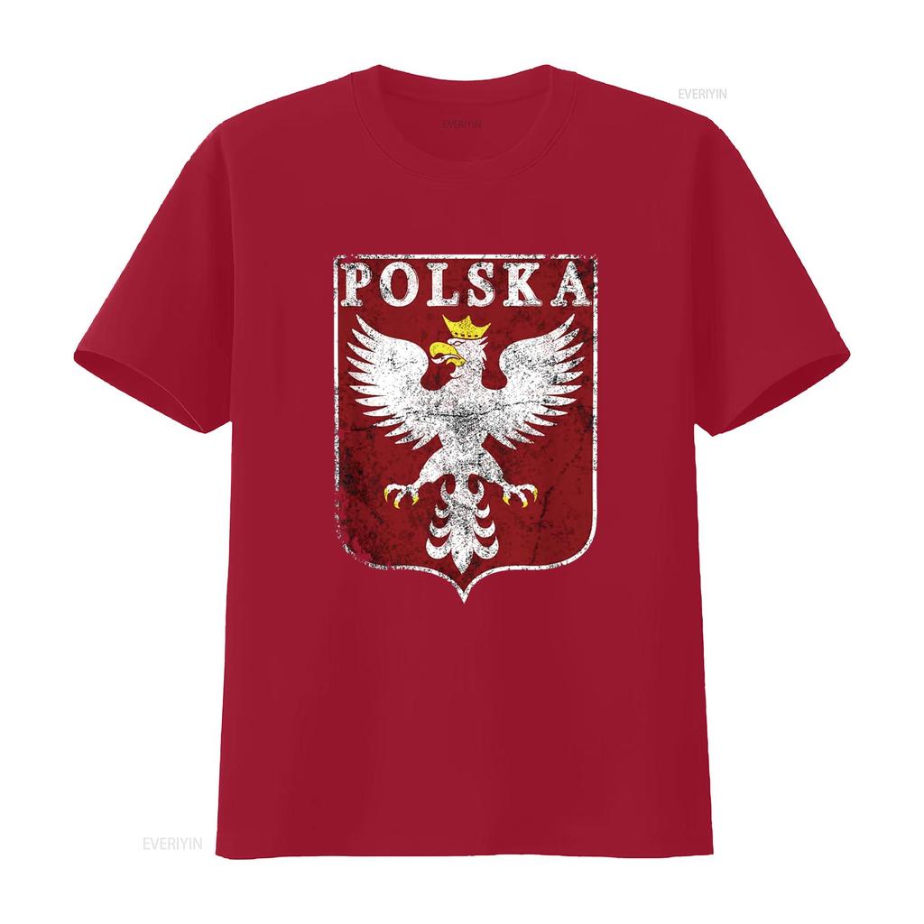 Polish Eagle Crest Vintage Polska Poland T Shirt vintage Washed homme Stretched Slightly designer clothes graphic Versatile