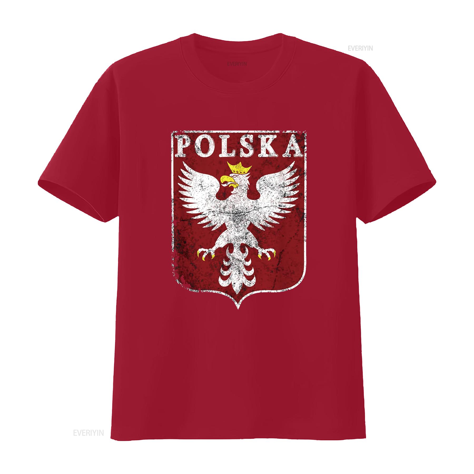 Polish Eagle Crest Vintage Polska Poland T Shirt vintage Washed homme Stretched Slightly designer clothes graphic Versatile S