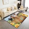 Cow Area Rug Area Rug Milk Cow Decorative Carpet Set for Boys Girls Teens Cartoon Farmhouse Animal Rugs Fruit Indoor Floor Mat