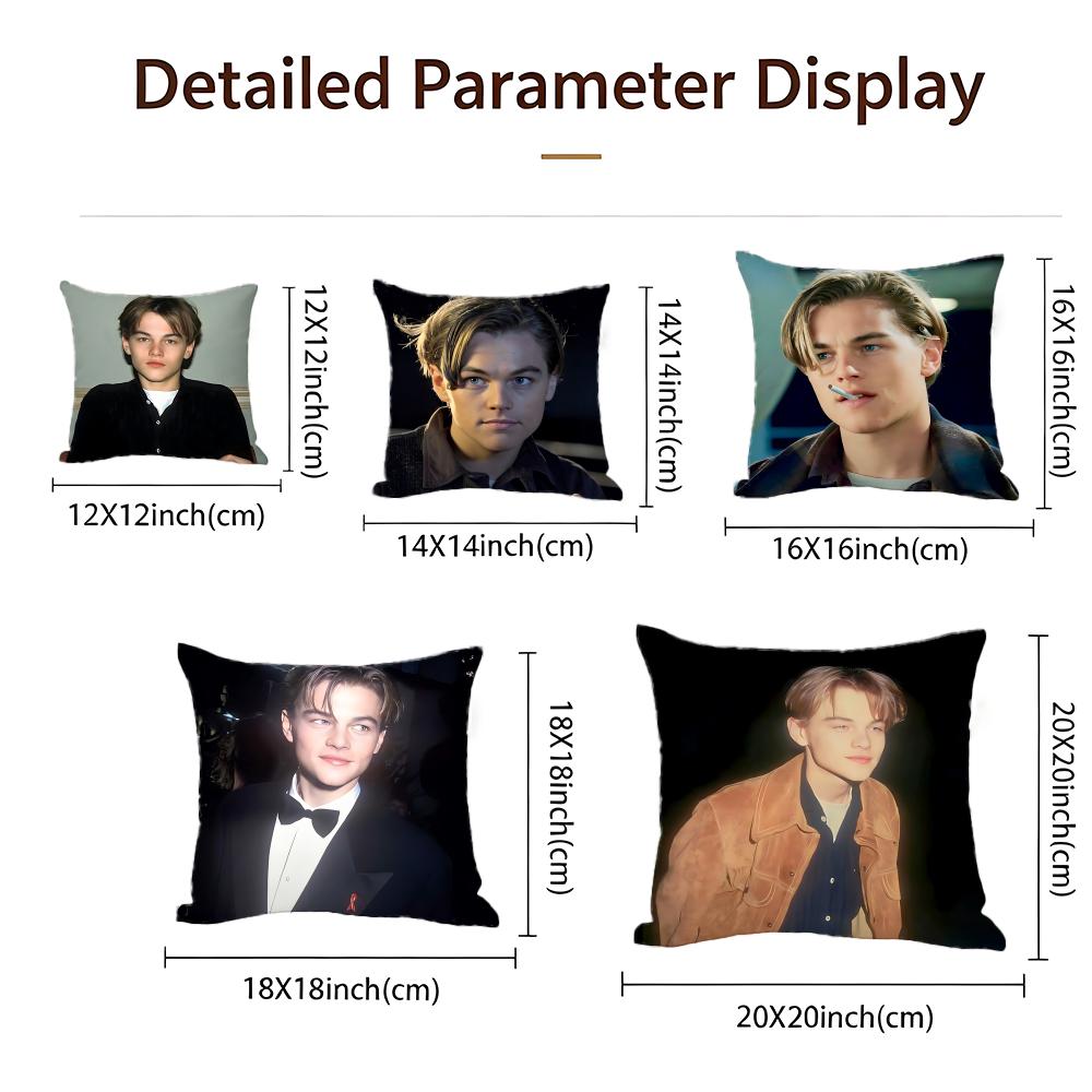 Movie - Leonardo Dicaprio Cushion Cover Cushion Cover Set 4Pcs 50X50 45X45 40X40 Pillowcase Decorative Sofa Home Decor