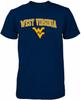 West Virginia Mountaineers Men's Bue Collegiate Arch Short Sleeve T Shirt