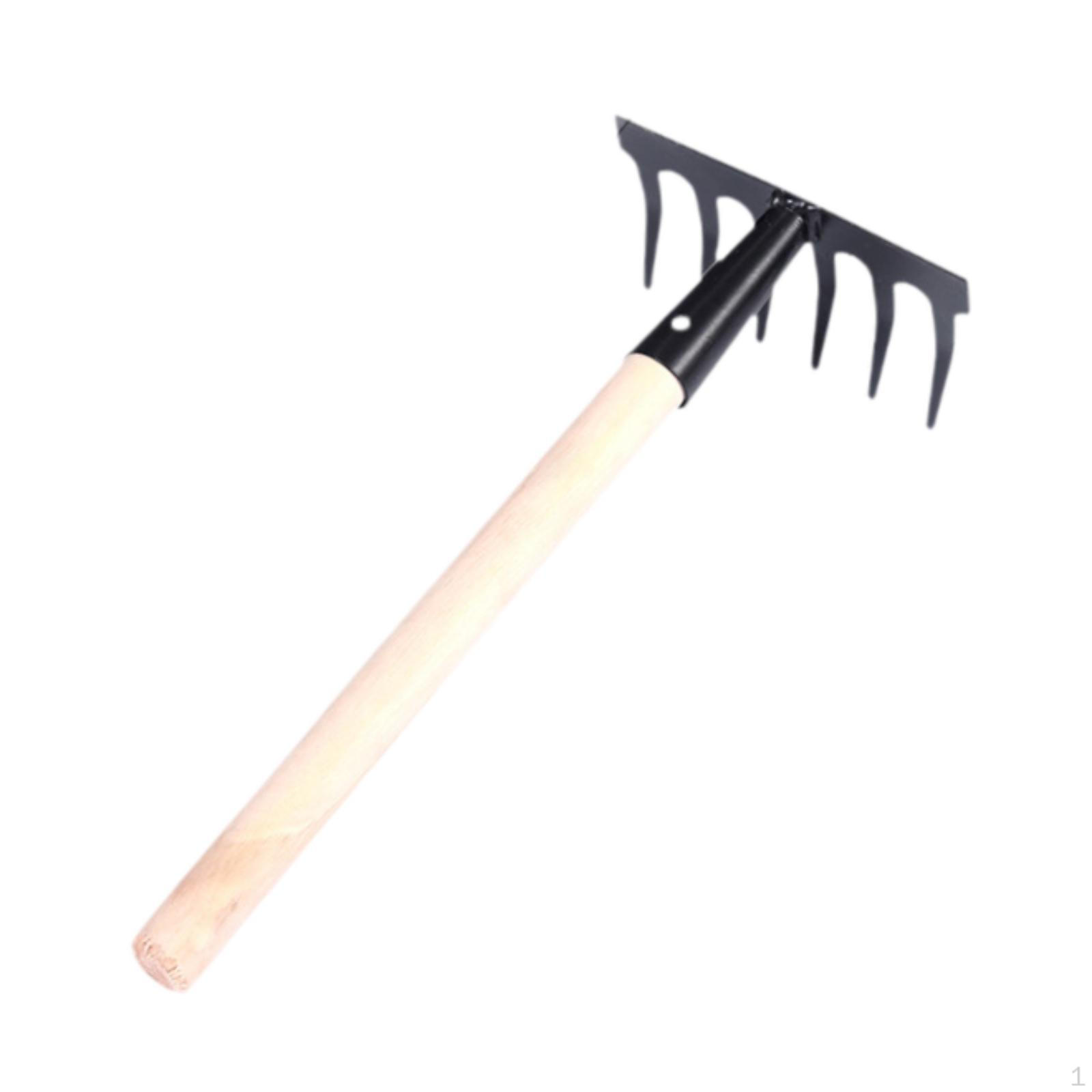 

Садовые грабли с когтями, легкая деревянная ручка, прочная песчаная раковина, морская вода для ловли 6 toothed