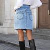 European and American INS Women's Double Waist Street Style Skirt
