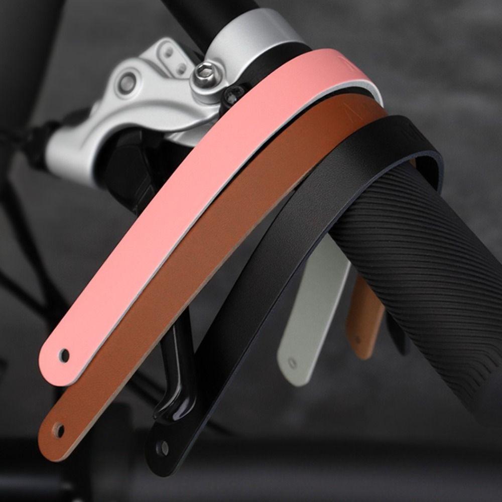 

Cowhide Front Shelf Handle Quick Release Bike Frame Stem Pull Ring Bike Frame Protection рожевий