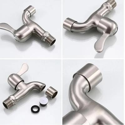Mop Pool Faucet Washing Machine Water Tap 304 Stainless Steel Bathroom Faucet Wall Mounted Matte Finish Single Cold