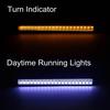 Turn Signal Indicator Light White Amber 2Pcs Car Styling Car LED Daytime Running Lights 42 LED Chips DRL Waterproof