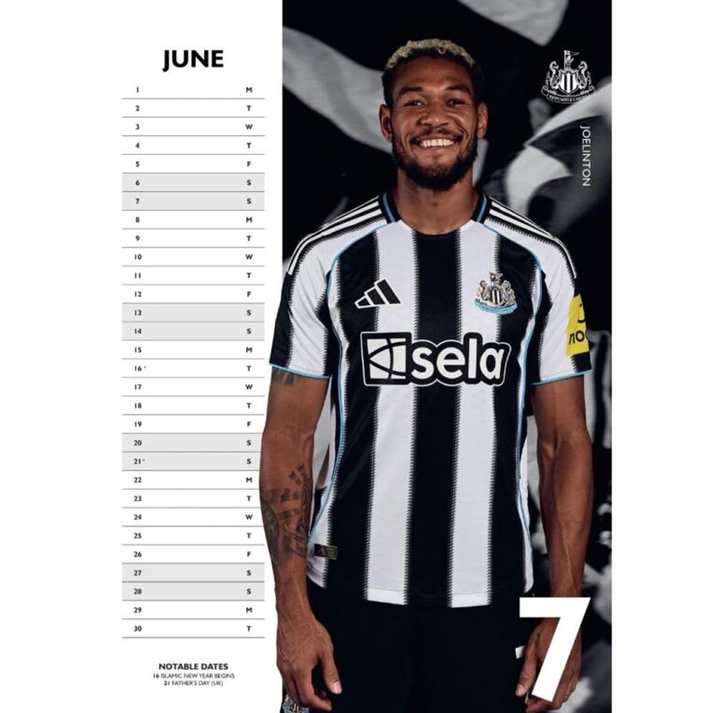 Newcastle United FC 2026 A3 Wall Calendar