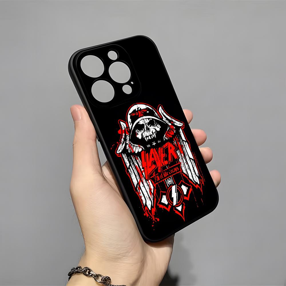 Slayer Heavy Metal Rock Band Phone Case For IPhone 17 Pro Max 16 15 14 Pro Max 13 11 X Xs Xr 8 7Plus Silicone Cover