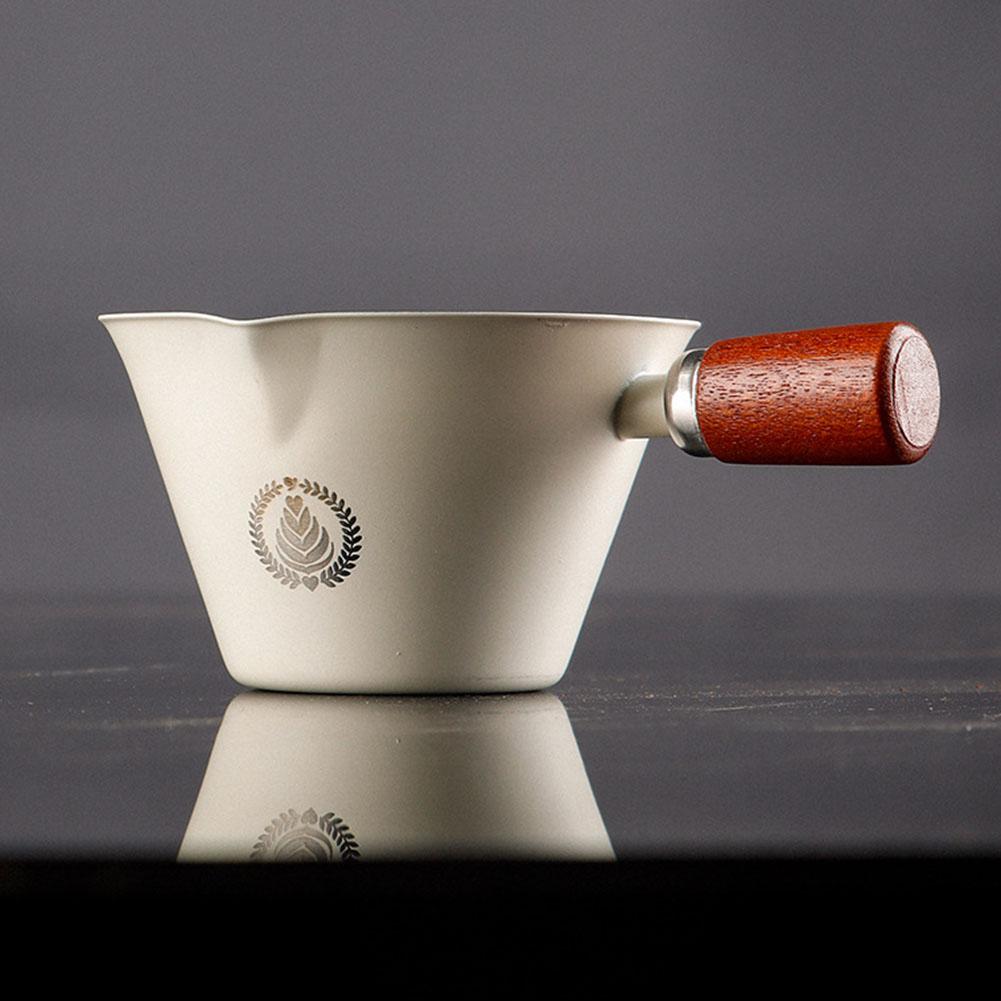 Coffee Measuring Cup Stainless Steel Coffee Extract Cup Espresso Cup Italian Liquid Cup Coffee-Ounce Cup Milk-Jar Milk Cup 100m