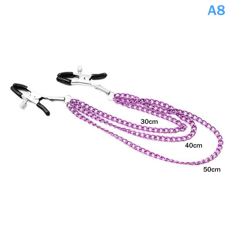 Multiple Colors Nipple Clip With Chain Stimulator Accessories Clitoris Clamps Slave Adult Games Body Clamps Bondage Nipple