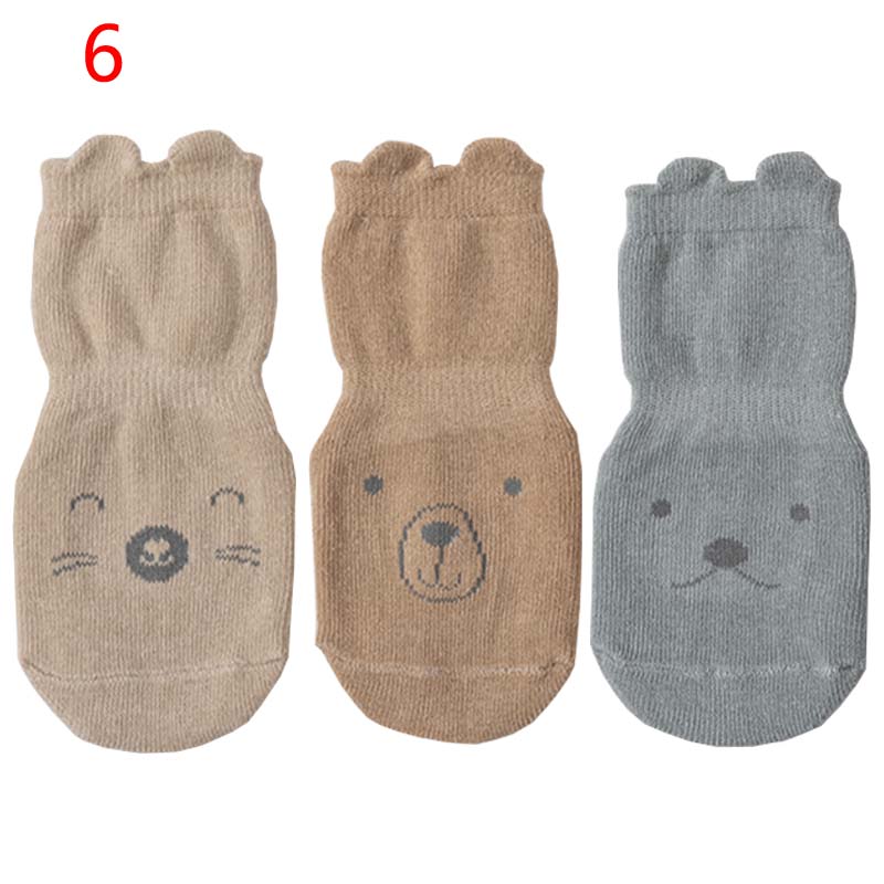 3Pair/lot New Cartoon Anti Slip Socks for Boys and Girls